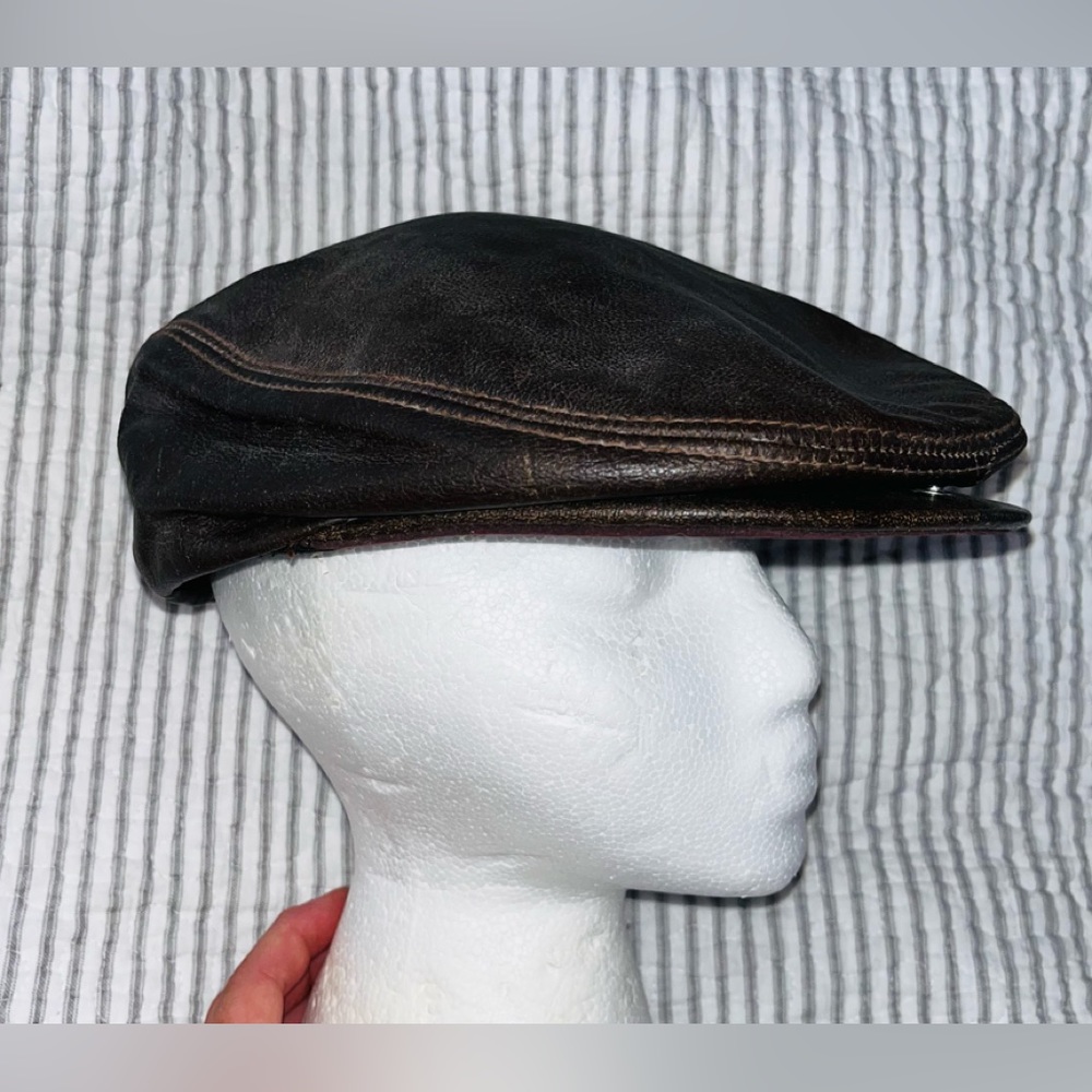 Adventure Bound Leather Newsboy Cap